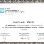 26. Türk Otorinolarengoloji ve Baş Boyun Cerrahisi Kongresi - 22-26 Eylül 2001