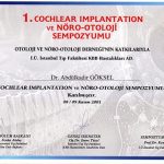 1. Cochlear Implantation ve Nöro-Otoloji Sempozyumu 08 - 09 Kasım 2001